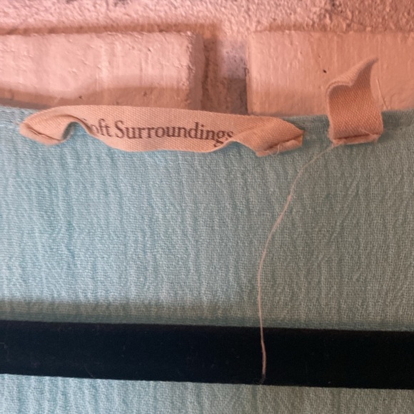 Soft Surroundings double layer tunic soft turquoise - Picture 5 of 6